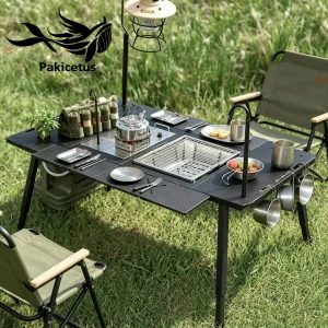 PAKICETUS Camping Table Lightweight Portable Folding Outdoor Table for Backpacking Hiking Picnic