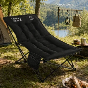 Outdoor folding bed, camping bed with mattress
