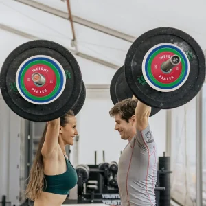 Barbell Weight Set Rubber Coated Strength Training