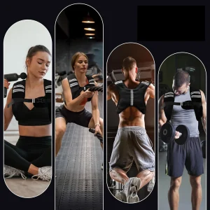 12lb Weight Vest with Reflective Stripe/Pocket for Workout